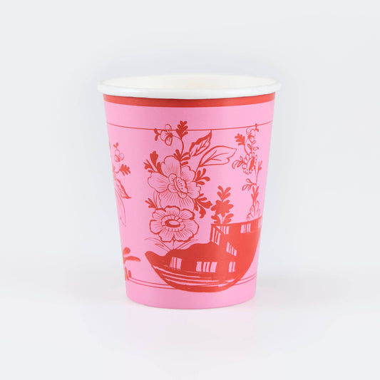Meri Meri Pink Vintage Botanical Cups