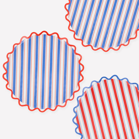 Meri Meri Nautical Striped Dinner Plates