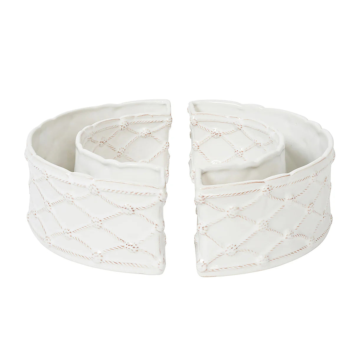 Berry & Thread Petite Parterre Garden Half Circle Vase Set/2 - Whitewash