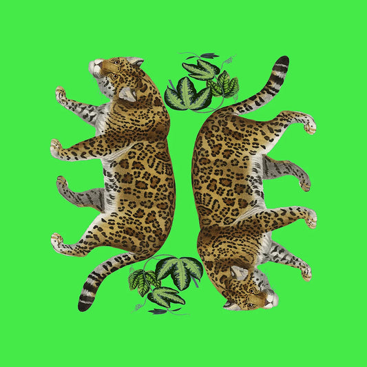 Leopards Seeing Double Green Vanity Tray