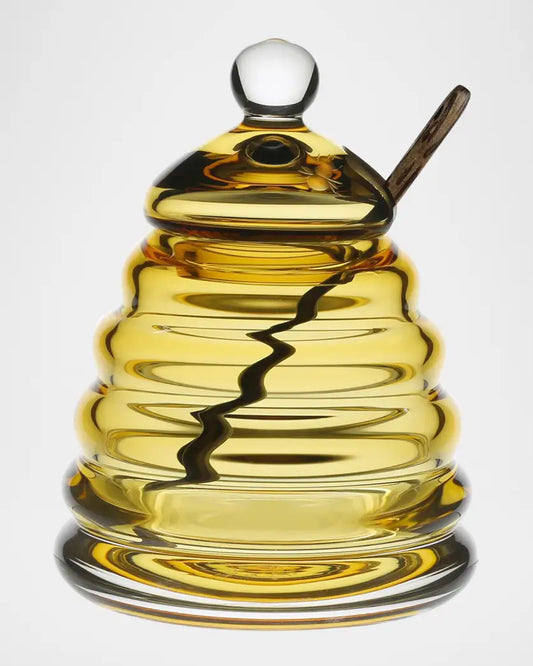 William Yeoward Honeycomb Honey Jar & Spoon