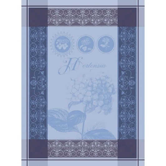 Garnier Thiebaut Hortensia Blue Jacquard Kitchen Towel