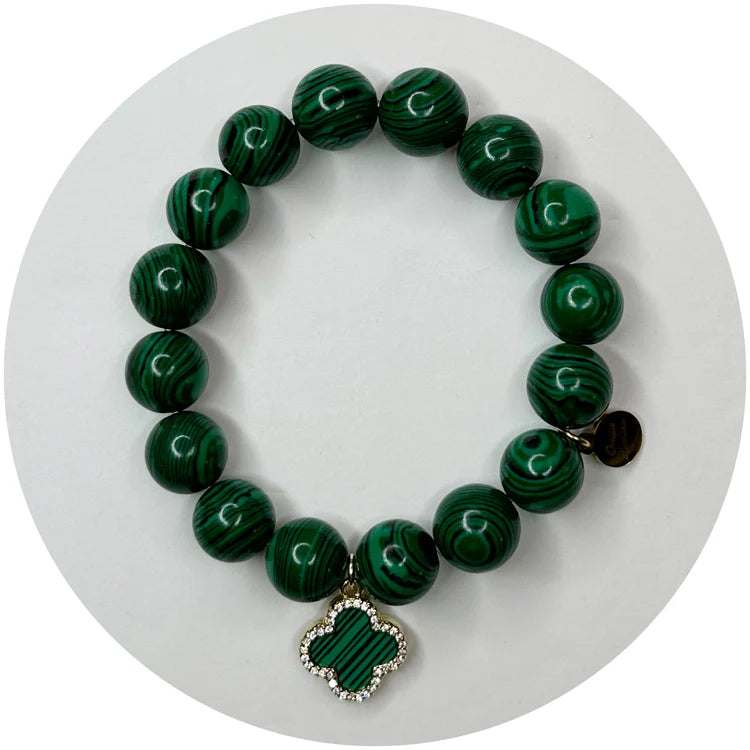 Malachite w/ Clover Pendant