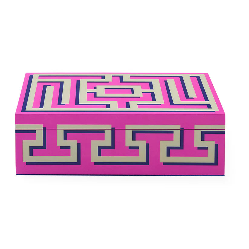 Pink Labyrinth Lacquer Box - Medium