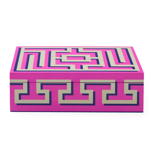 Pink Labyrinth Lacquer Box - Medium