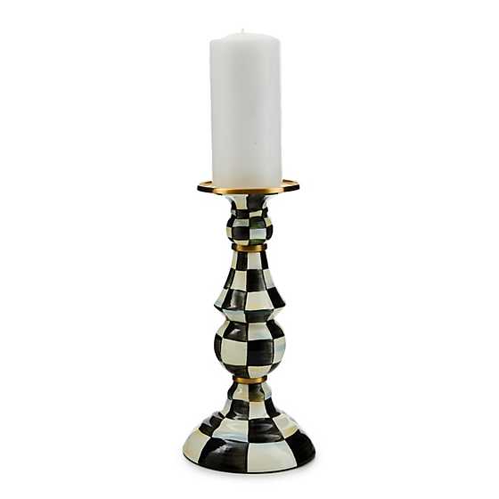 Courtly Check Large Pillar Candlestick