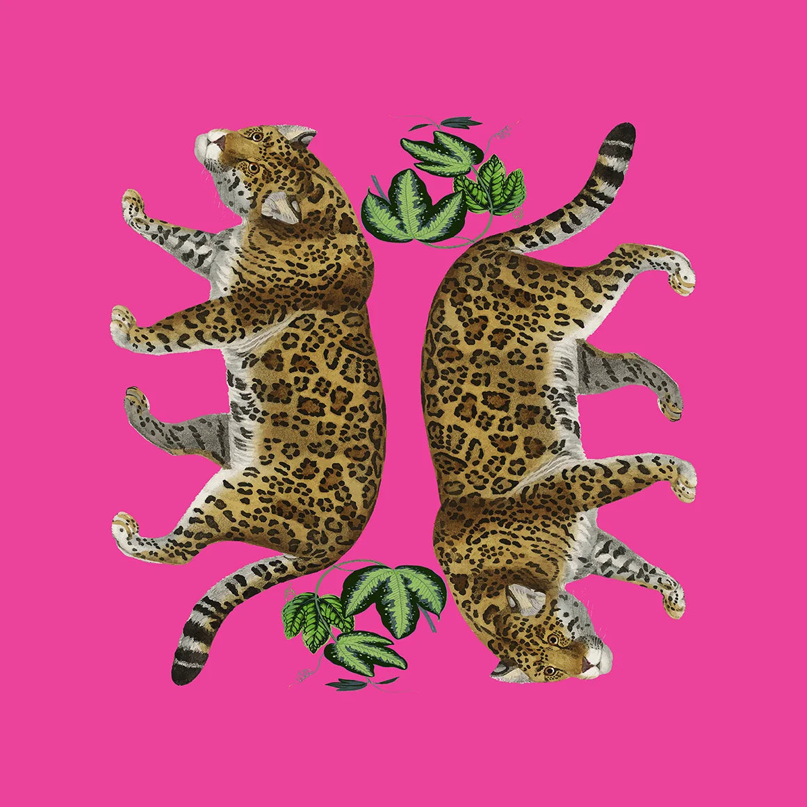 Leopard Seeing Double Pink Vanity Tray