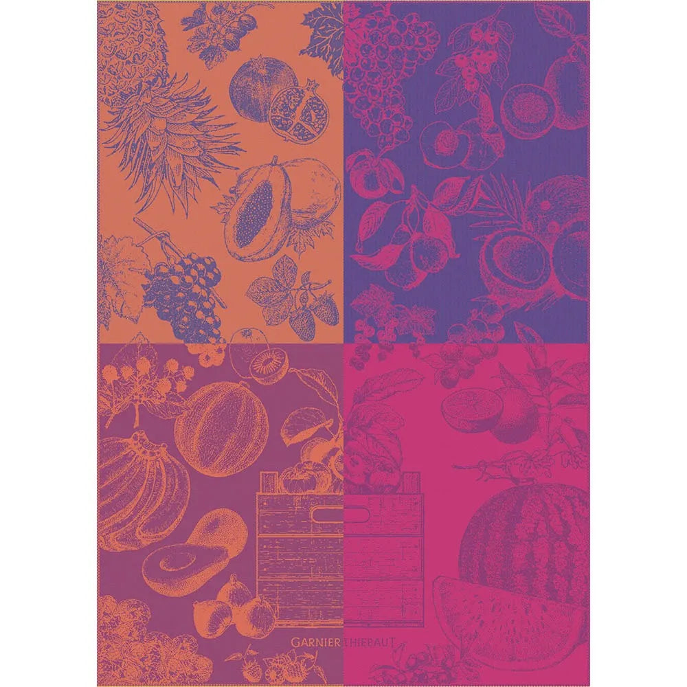 Garnier Thiebaut Les Fruits Purple Jacquard Kitchen Towel