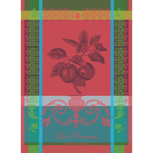 Garnier Thiebaut Les Pommes Rouge Vif Jacquard Kitchen Towel