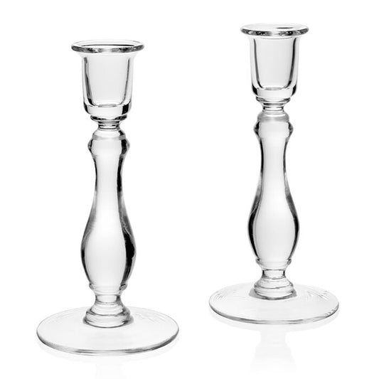 William Yeoward Crystal Meryl Pair of Candlesticks 8" / 210mm