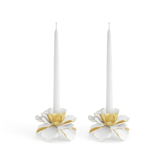 Gardenia Candleholders S/2