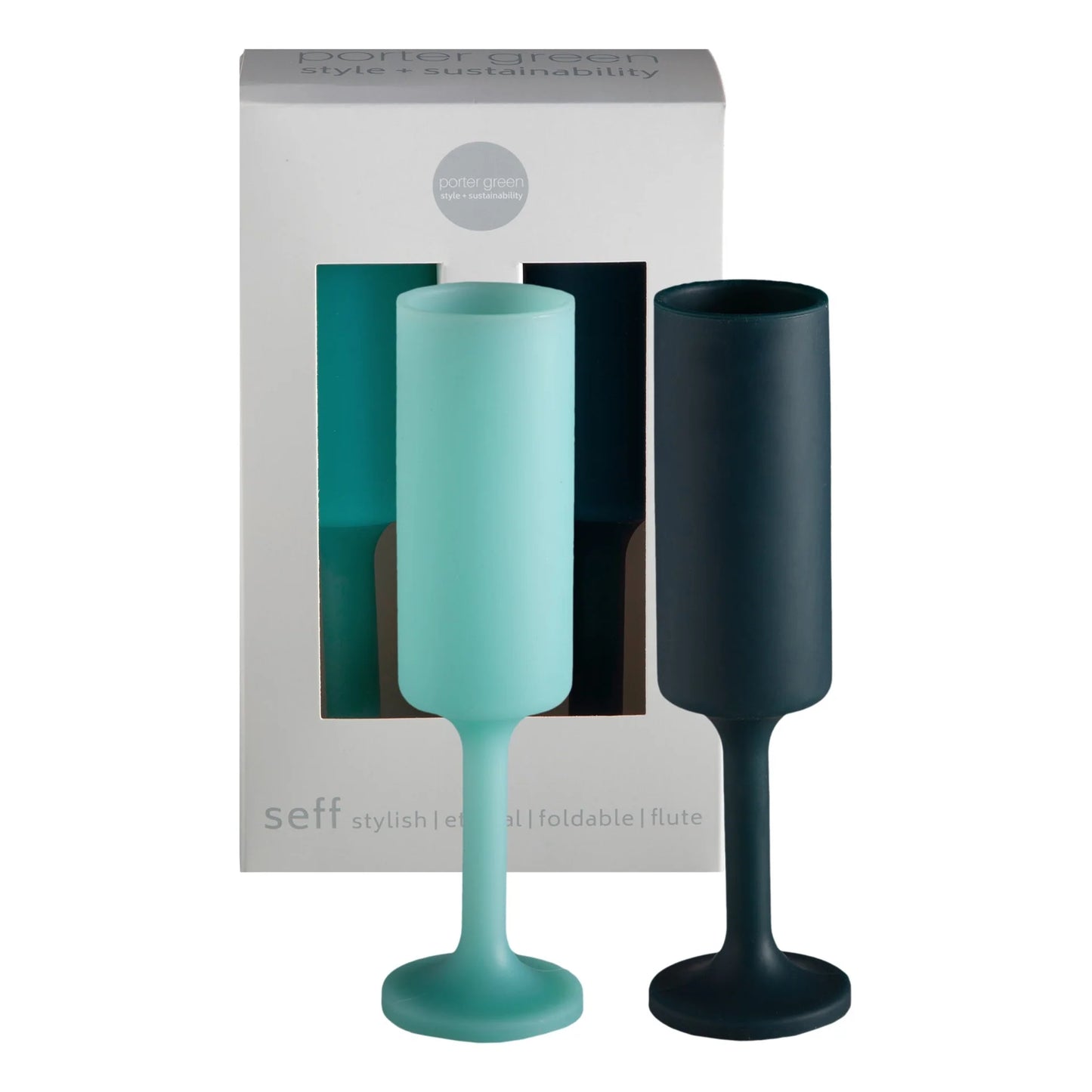 Porter Green Silicone Unbreakable Champagne Flute