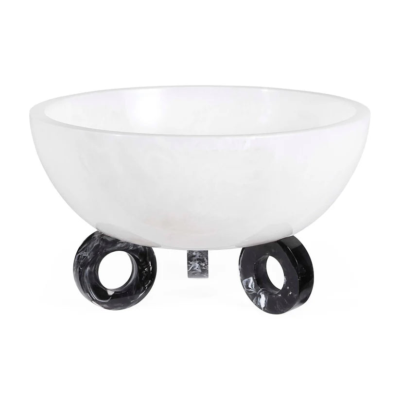 Jonathan Adler Como Black & White Disc Bowl