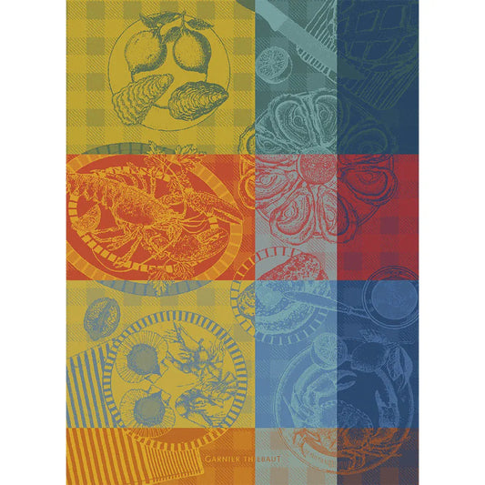 Garnier Thiebaut Sea Food Citronne Jacquard Kitchen Towel