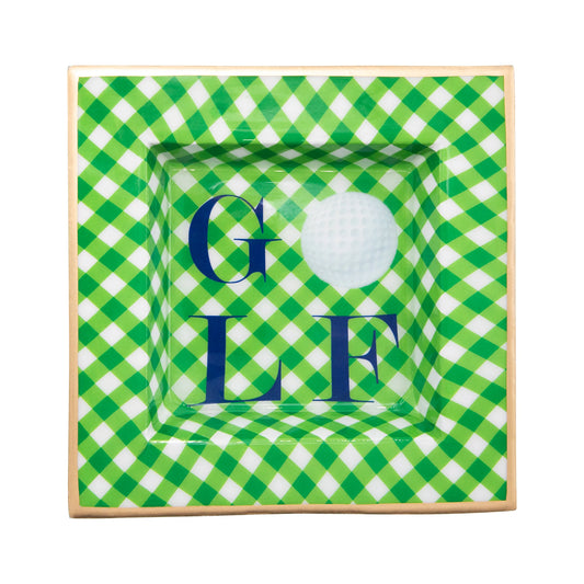 Tee Time Enameled Smidge Tray 6x6x1