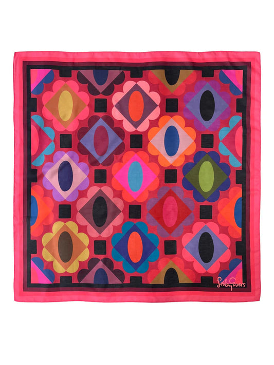 Lesley Evers THEA scarf Gems Garnet