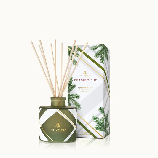 THYMES Frasier Fir® Frosted Plaid Petite Reed Diffuser