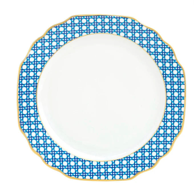 Pickard China Blue Cane Weave - with Monogram