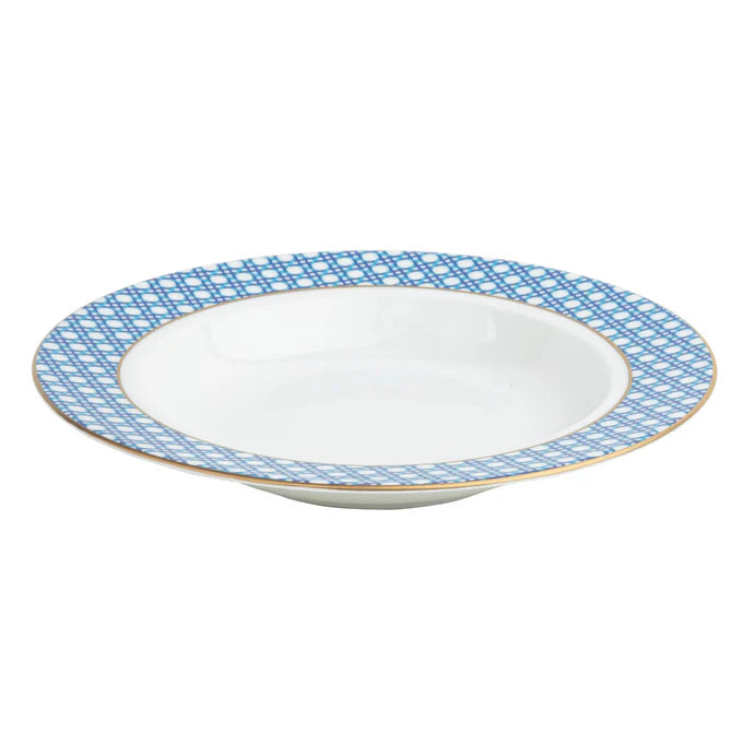 Pickard China Blue Cane Weave - with Monogram